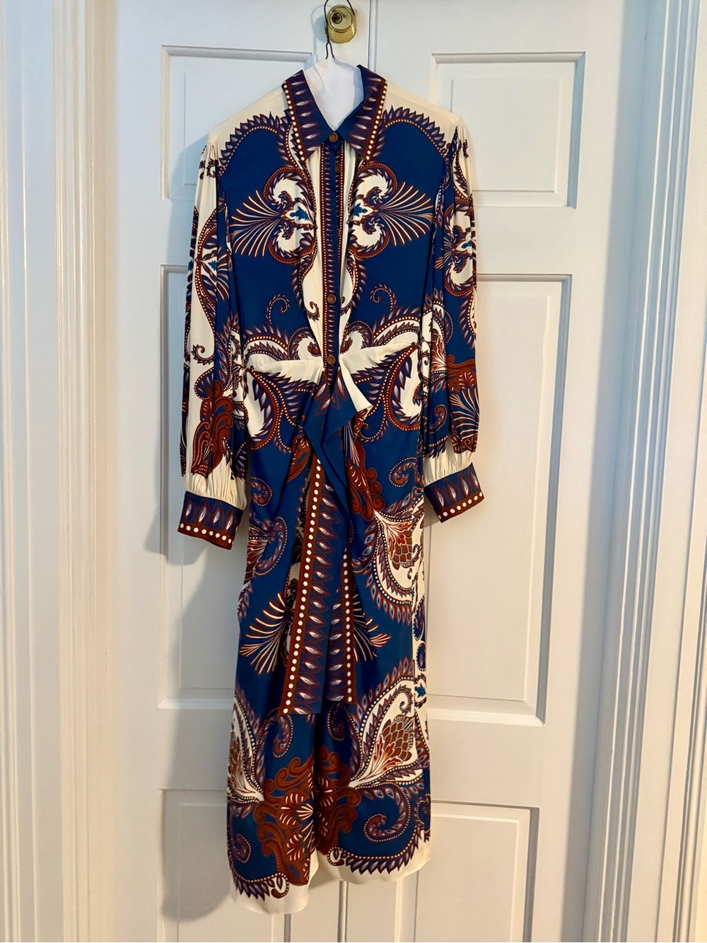 FARM Rio Arabesque Scarf Midi Dress